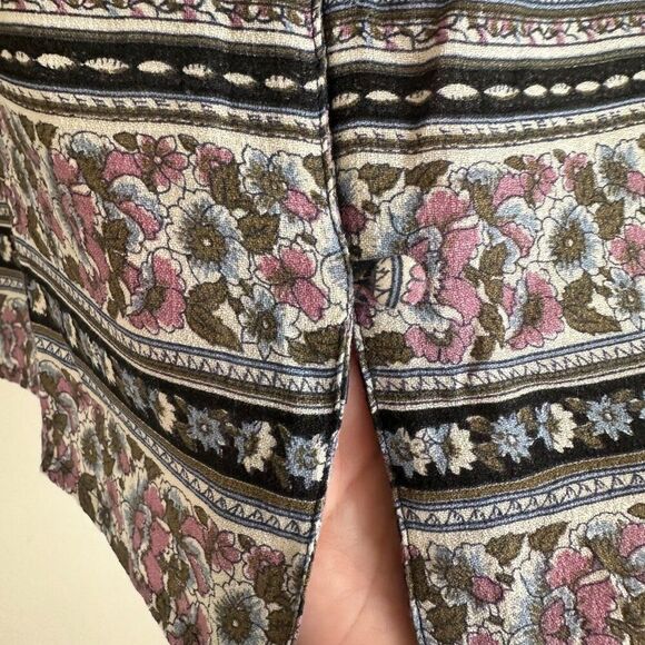 Lucky Brand Floral Boho Ruffle Collar Button Up Blouse Size Small - Picture 5 of 7